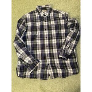 Men's LL Bean Vintage Slighty Fitted Flannel Shirt size L